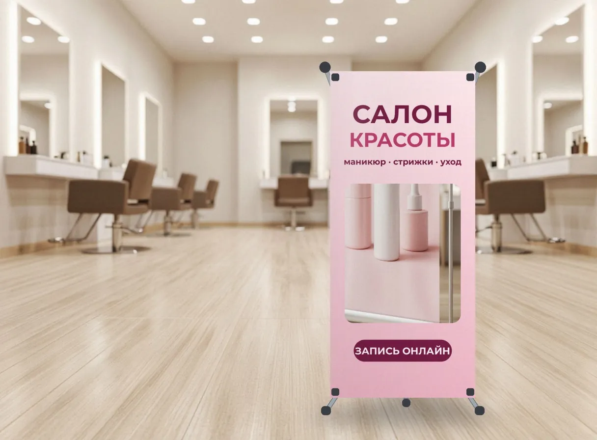 Х-штендер в салоне красоты
